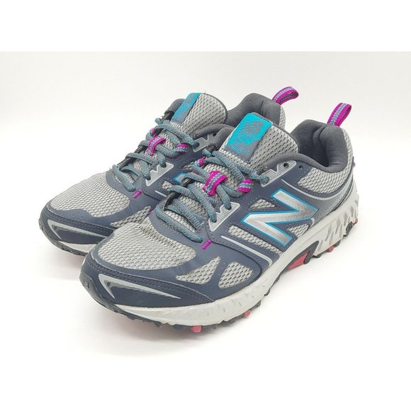 Women's Size 7.5 New Balance 412 V3  Trail Running Shoes. Blue Pink Gray - Picture 2 of 9